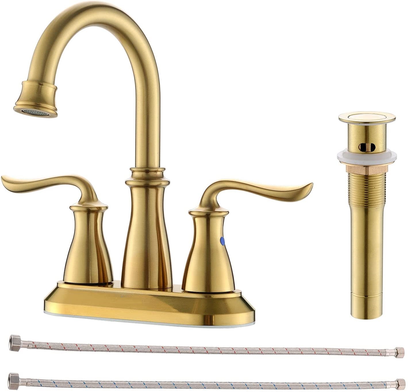 Роскошные золотые смесители для ванной комнаты с 3 отверстиями, смесители, краны для раковины в ванной, смеситель для воды