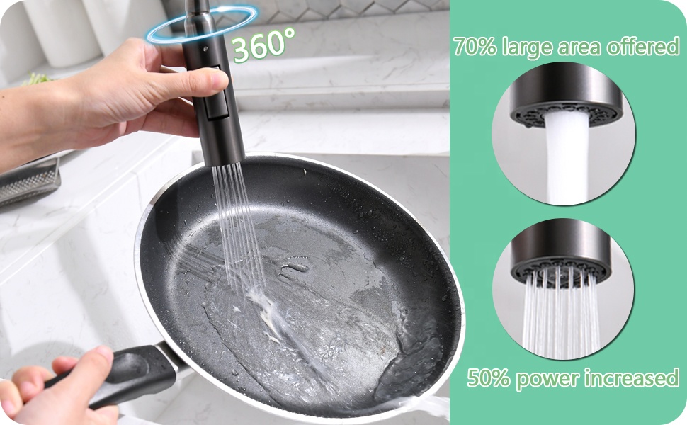 APS238-MB Смеситель для кухонной раковины Черный гибкий шланг для кухонного смесителя Sus304 Смеситель для кухни