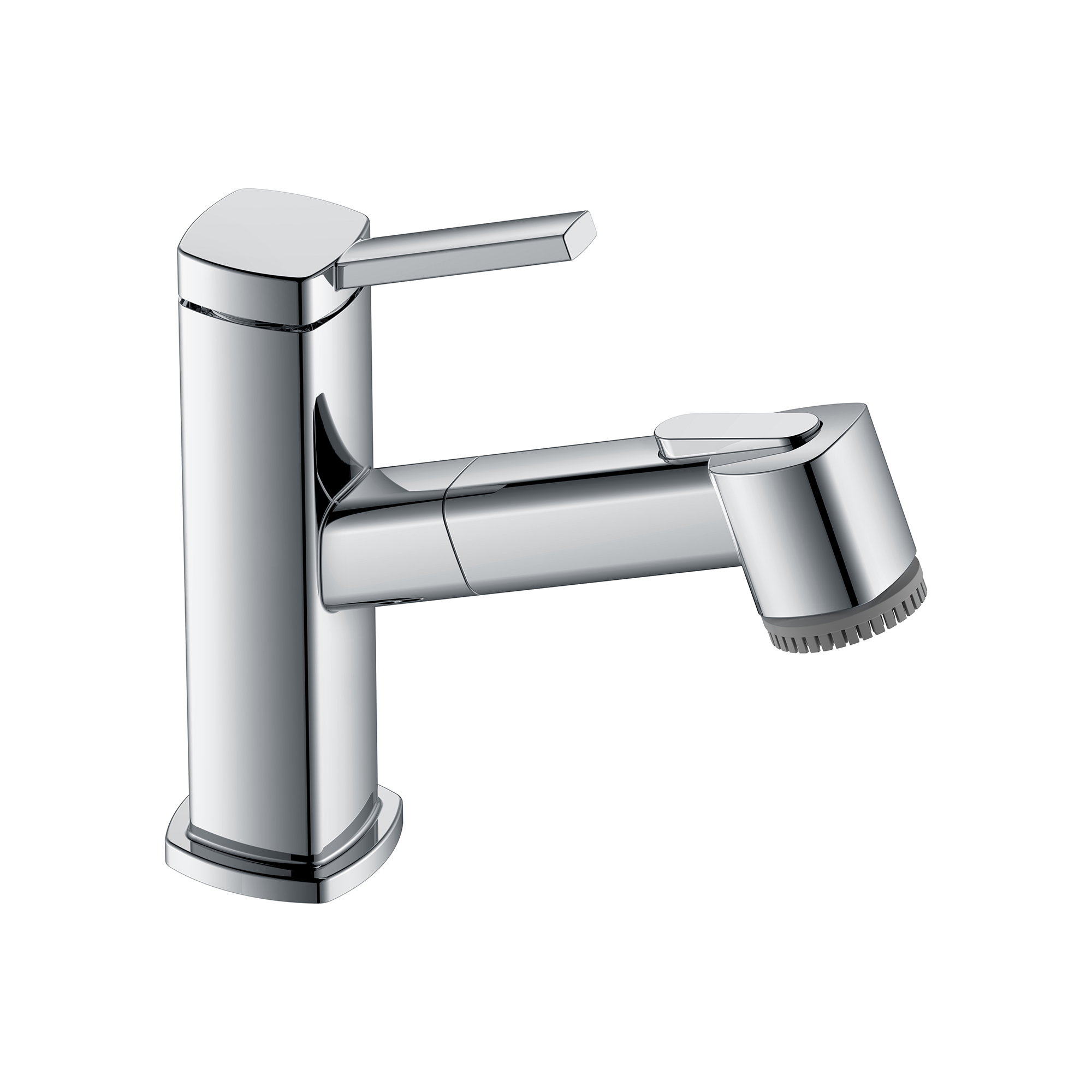 Квадратная одиночная ручка с хромом Faucets ванной комнаты щетки красотки черным