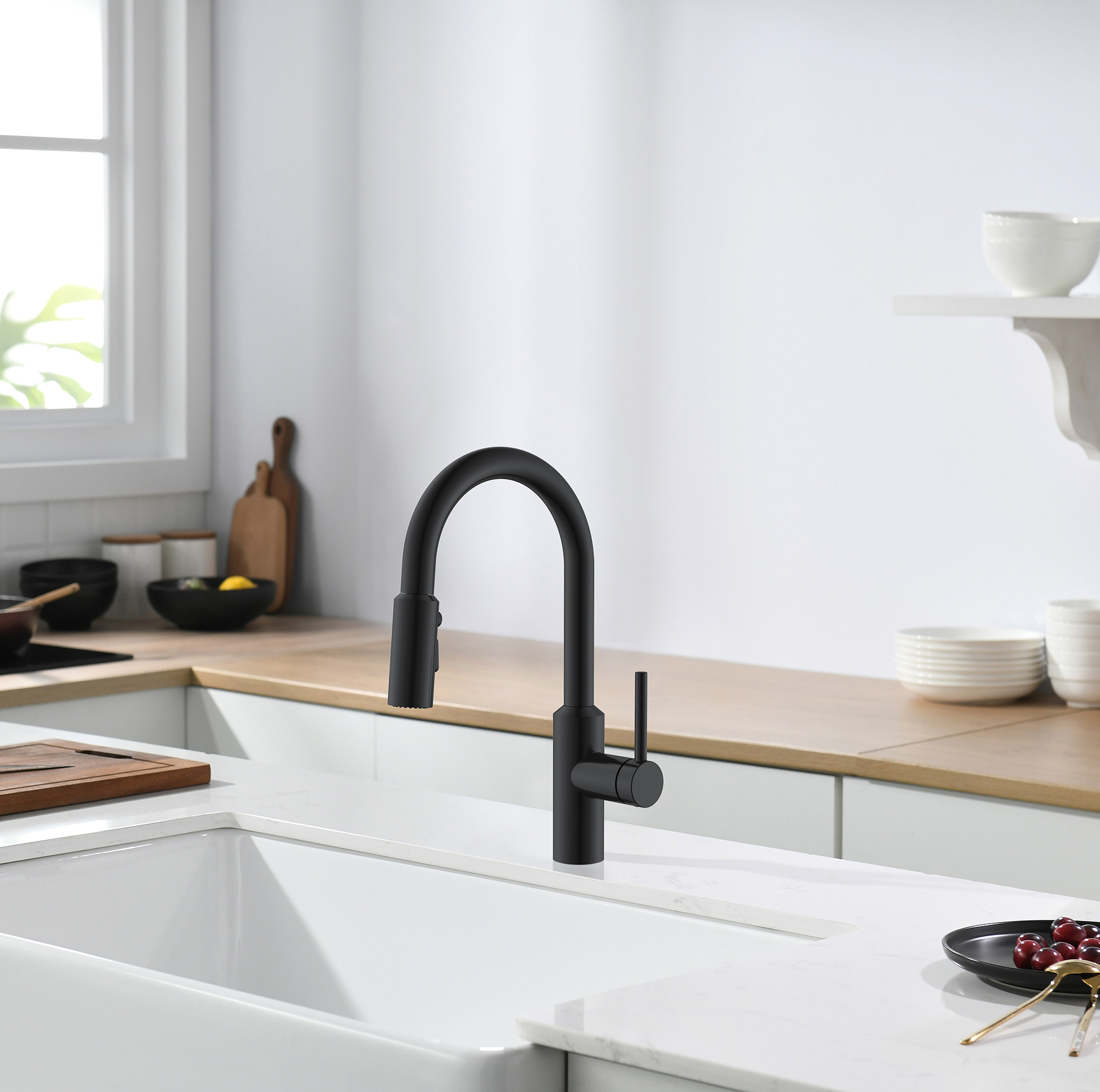 Черные кухонные смесители нового дизайна Бесконтактные кухонные смесители