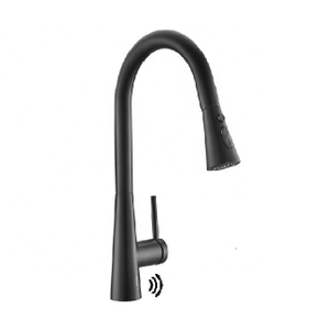 Кухонный кран Sus304 Pull Down Smart Touch Kitchen Faucet Black Gooseneck Faucet