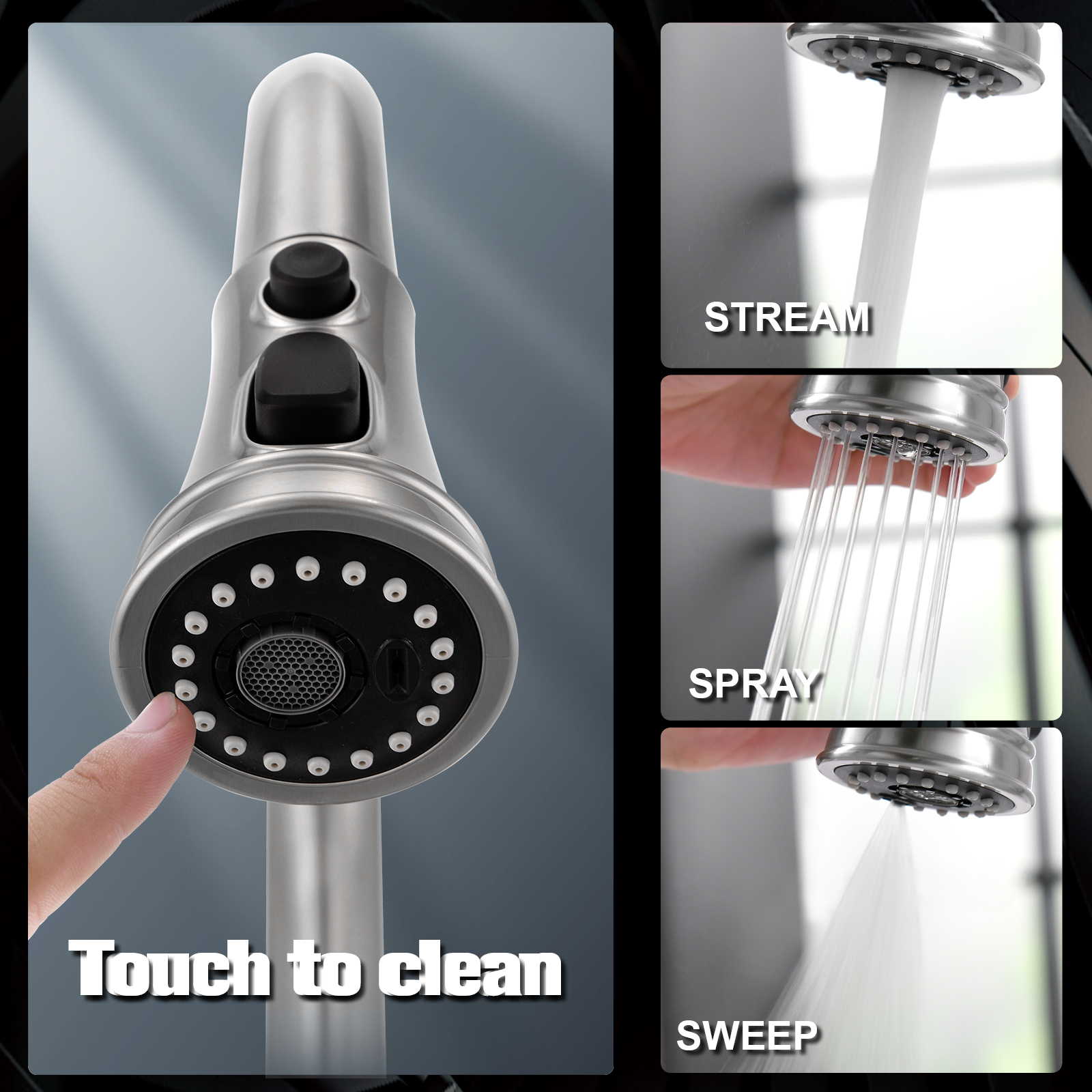 Smart Faucet Sensor Инфракрасный кухонный смеситель Motionsense Сенсорный датчик Кухонный смеситель Pull Down