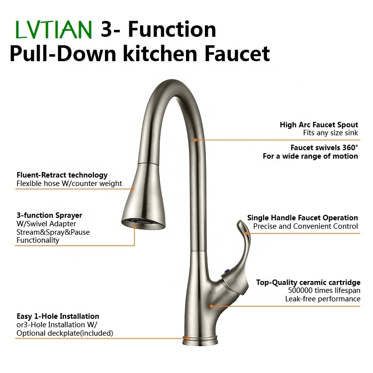 Cupc Faucets Water Filter Faucet Смеситель для кухни из нержавеющей стали