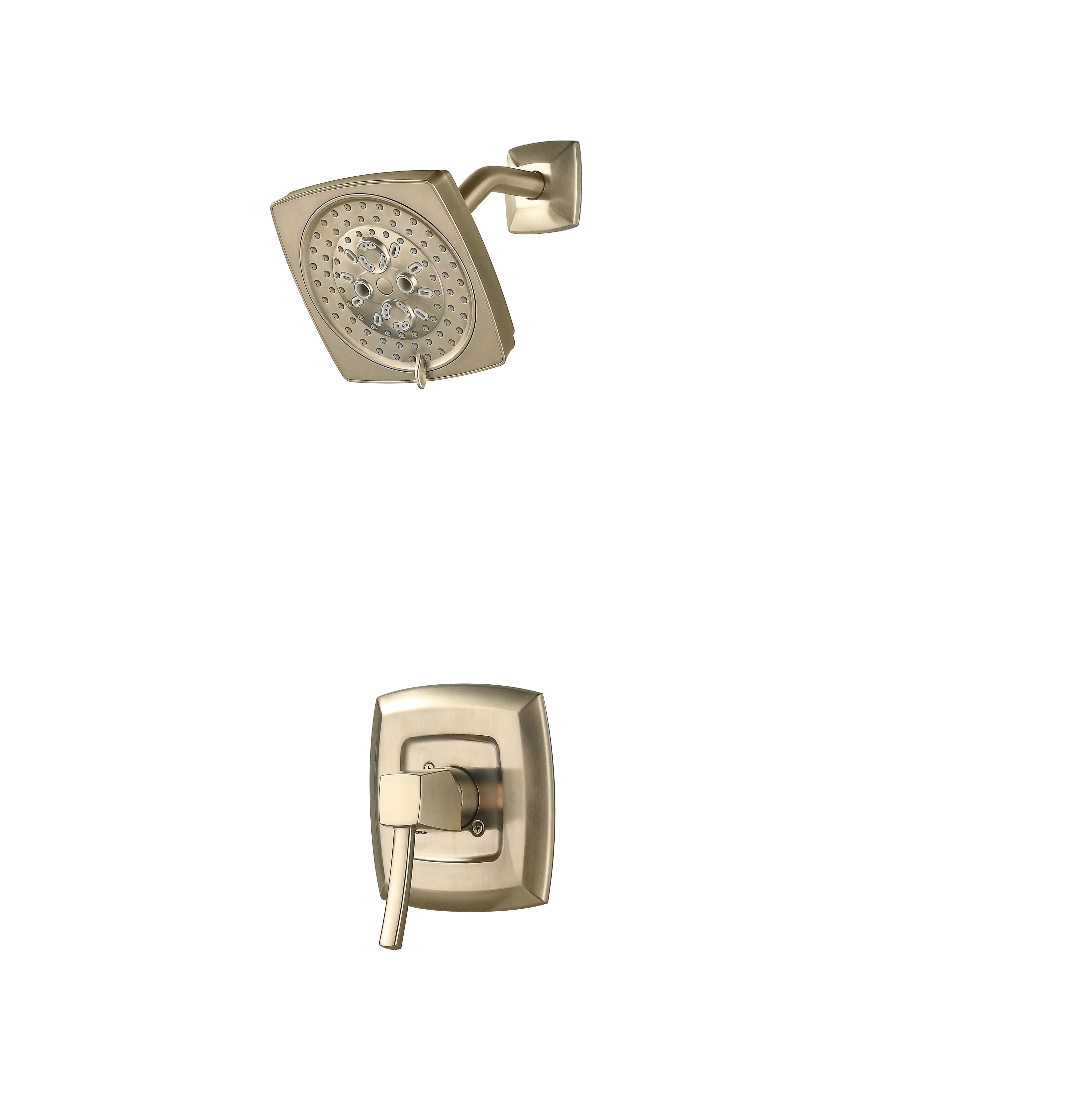 Элегантный высококачественный золотой квадратный набор из нержавеющей стали для туалета, ванной комнаты, душа
